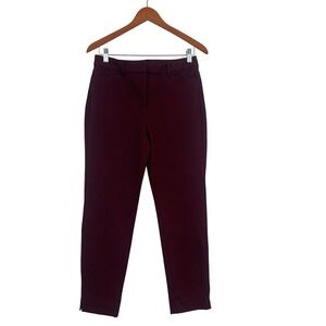 The Slim Ankle Burgundy Tapered Dress Pants Womens Size 4 Workwear Maroon Slacks